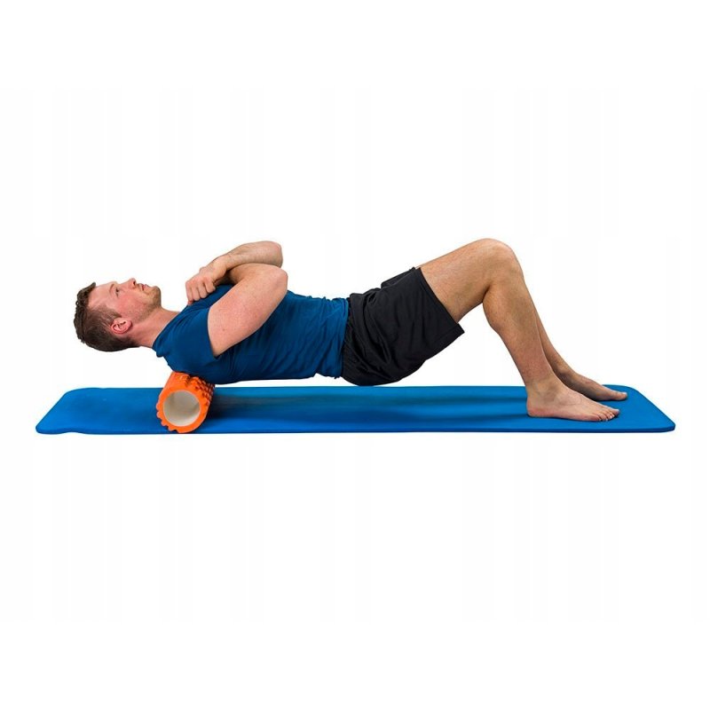 WAŁEK ROLLER DO MASAŻU FIZJOTERAPII FITNESS ROZCIĄGANIA JOGA Z WYPUSTKAMI, Długość 45 cm