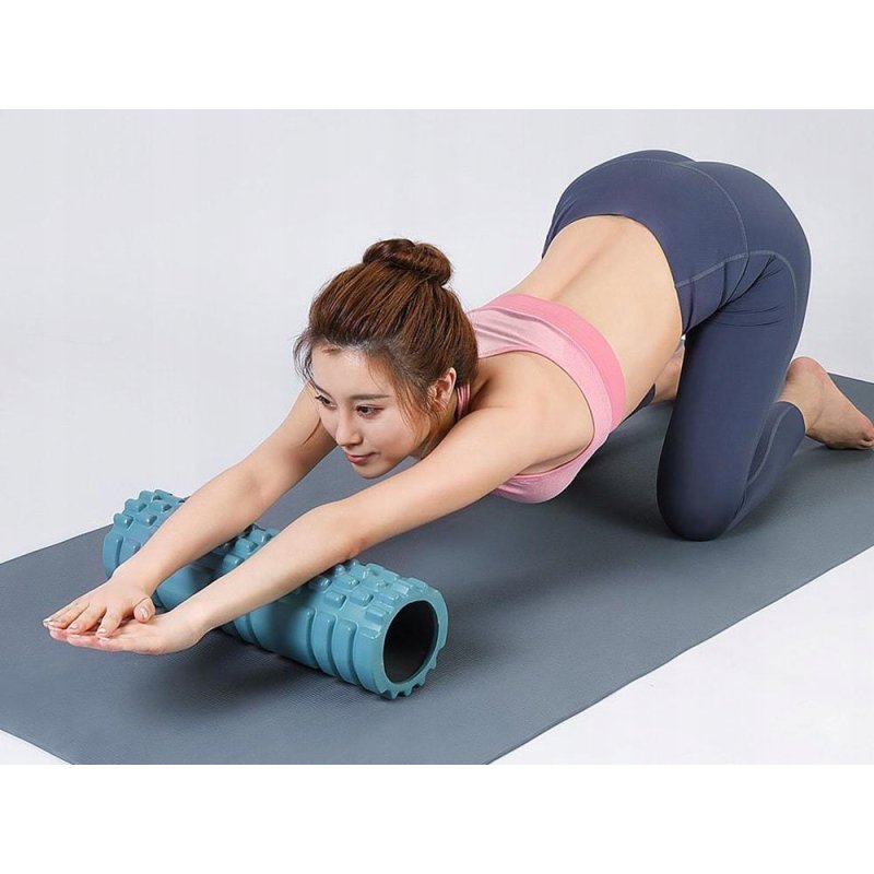 WAŁEK ROLLER DO MASAŻU FIZJOTERAPII FITNESS ROZCIĄGANIA JOGA Z WYPUSTKAMI, Średnica 13 cm