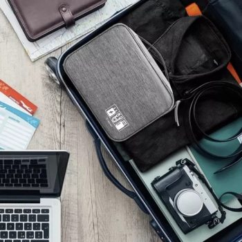 Ale Hity | ORGANIZER NA KABLE ŁADOWARKI ETUI POJEMNIK TORBA KABLI + UCHWYT PODRÓŻNY