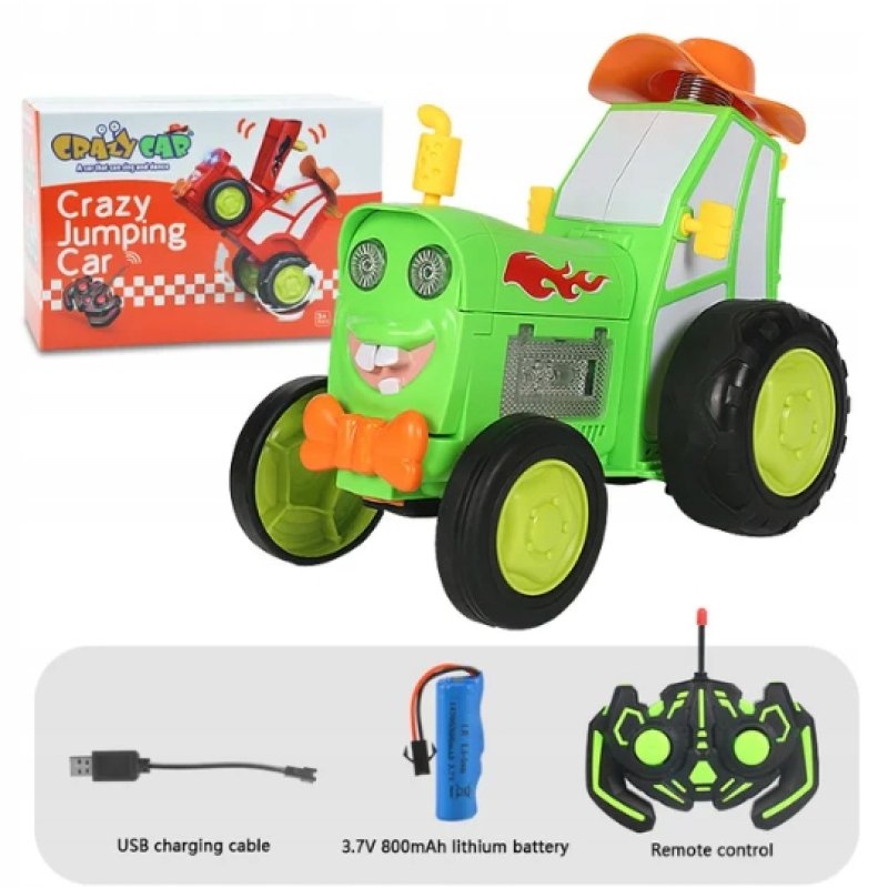 Traktor ciągnik auto RC zdalnie sterowany skaczący Baterie: AKUMULATOR