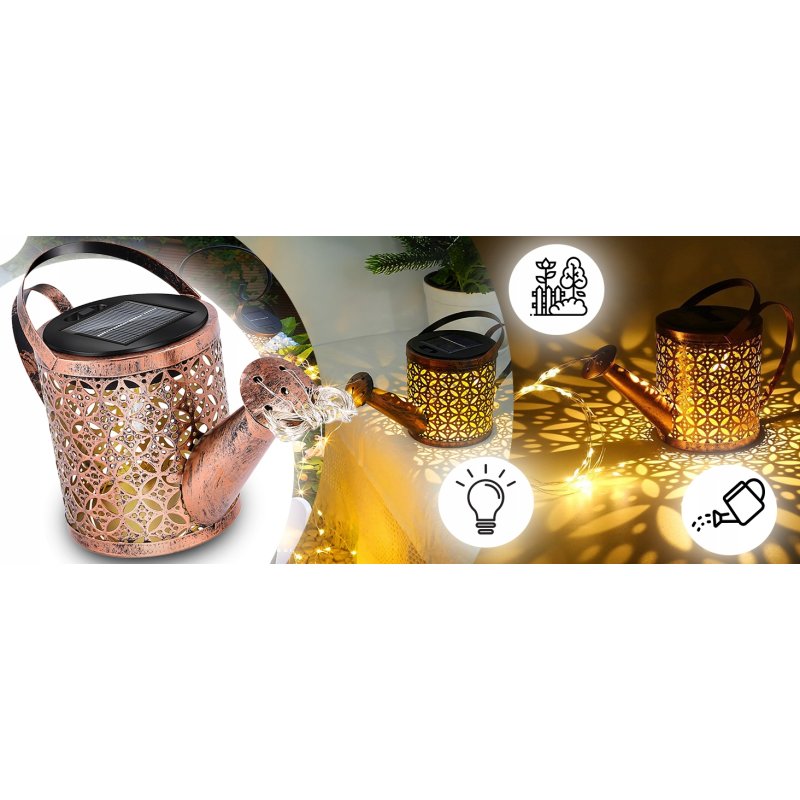 LAMPA OGRODOWA SOLARNA LED WBIJANA KONEWKA XXL Z CZUJNIKIEM ZMIERZCHU MOCNA, Kolor czarny