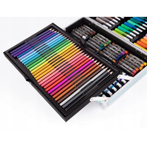 Zestaw Artystyczny Plastyczny Do Malowania Kredki Walizka 144el Dla Dzieci