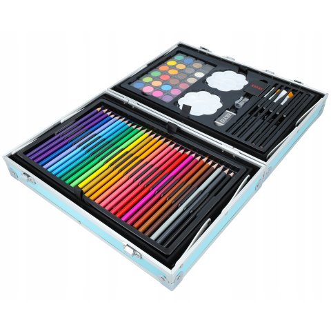 Zestaw Artystyczny Plastyczny Do Malowania Kredki Walizka 144el Dla Dzieci Płeć: chłopcy, dziewczynki