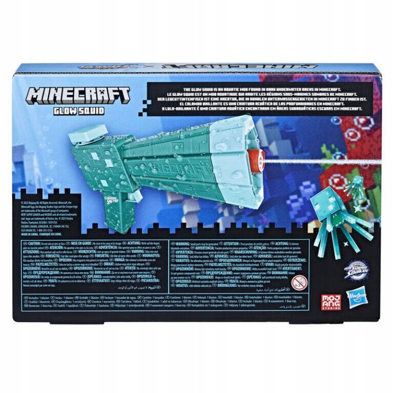 NERF SUPER SOAKER MINECRAFT BLASTER PISTOLET NA WODĘ GLOW SQUID DYNGUS Seria: Minecraft