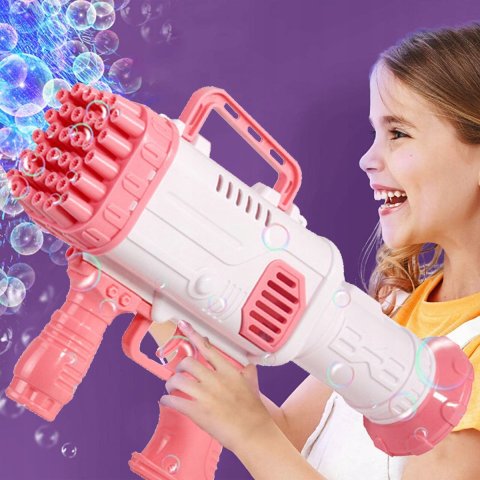 WYRZUTNIA BANIEK MASZYNA KARABIN dmuchawa BAZOOKA Pistolet na bańki + PŁYN Bohater / Bajka: brak