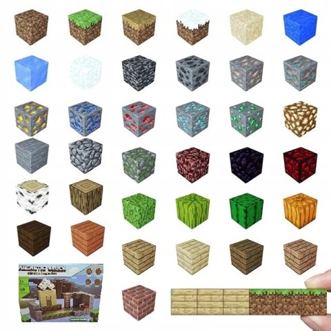 KLOCKI MAGNETYCZNE MINECRAFT KLOCKI MAGNETYCZNE SZEŚCIANY MOCNE 78 KLOCKÓW Bohater / Bajka: Minecraft