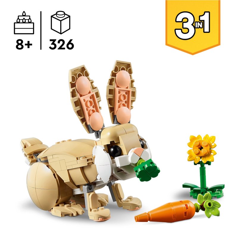 LEGO Creator 31162 Twórca Słodki króliczek Wiek dziecka: 8 lat +