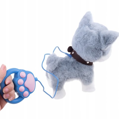 Ale Hity: INTERAKTYWNY PIESEK HUSKY MASKOTKA CHODZI NA SMYCZY SZCZEKA ZABAWKA PREZENT