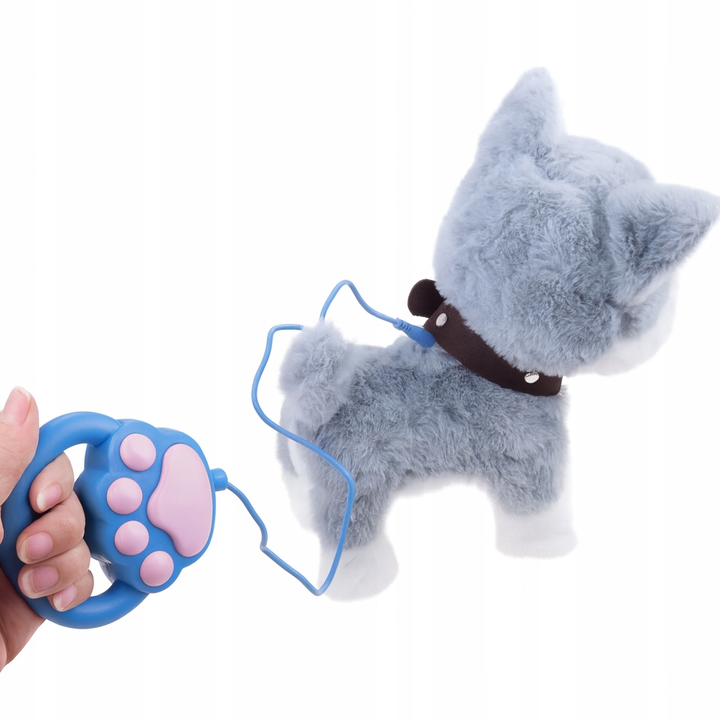 Ale Hity: INTERAKTYWNY PIESEK HUSKY MASKOTKA CHODZI NA SMYCZY SZCZEKA ZABAWKA PREZENT